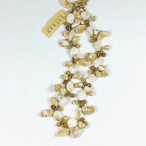 Ralph Lauren Polished Stone Bauble Necklace Choker / Bib Style Jewelry NEW NWT